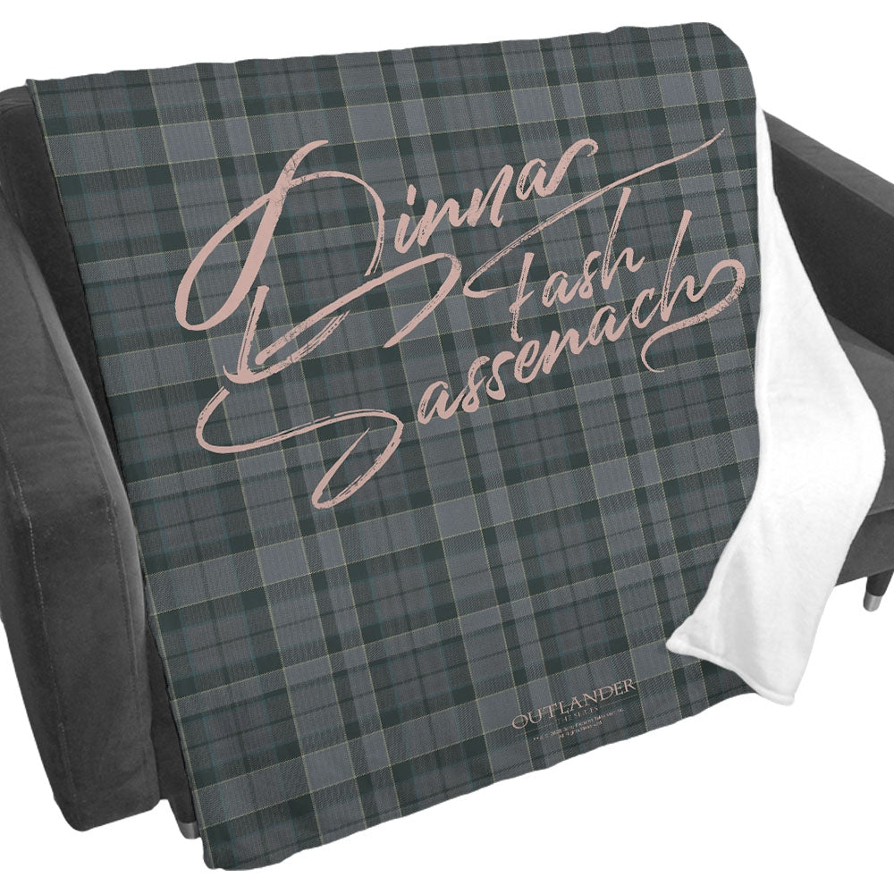 Dinna Fash Sassenach Fleece Blanket from Outlander