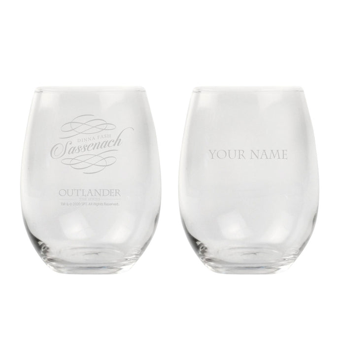 Sassenach Personalized Stemless Wine Glass from Outlander