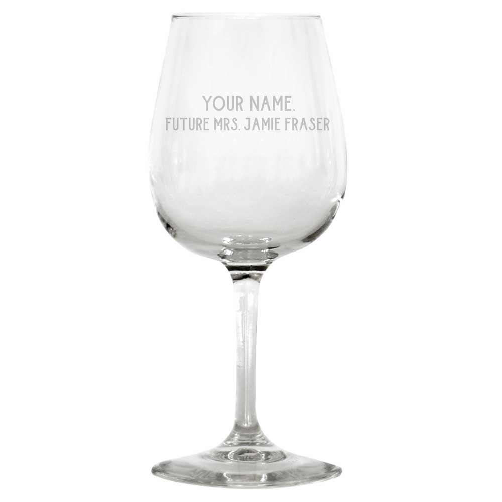Future Mrs. Jamie Fraser Personalized Wine Glass from Outlander
