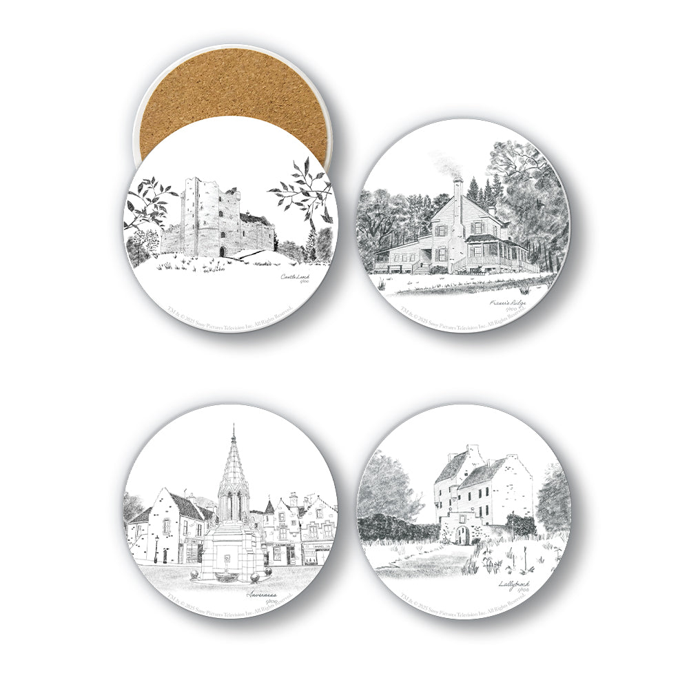 Outlander Scenic Sketch Coaster Set