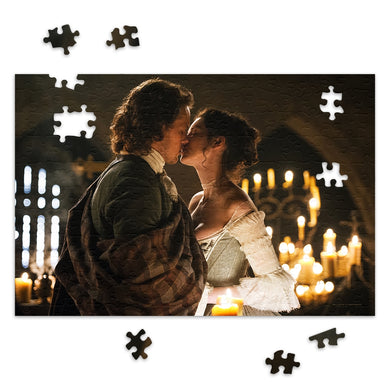 252-Piece Jamie and Claire Wedding Kiss Jigsaw Puzzle from Outlander