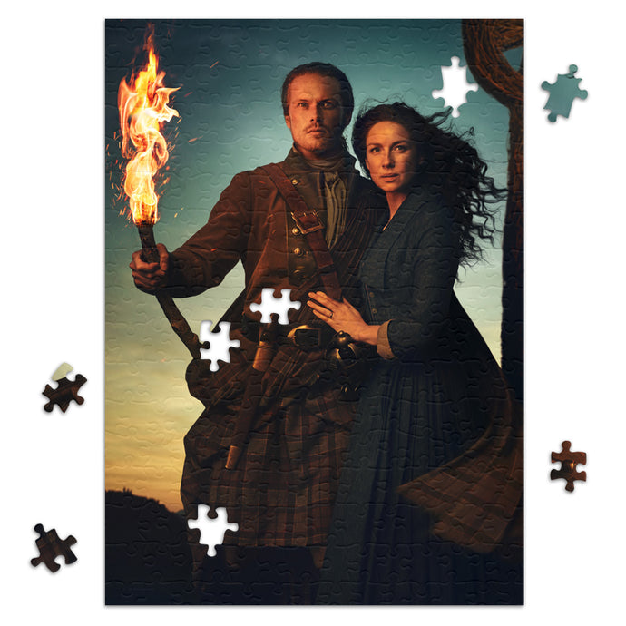 252-Piece Claire and Jamie Season 5 Key Art Jigsaw Puzzle from Outlander
